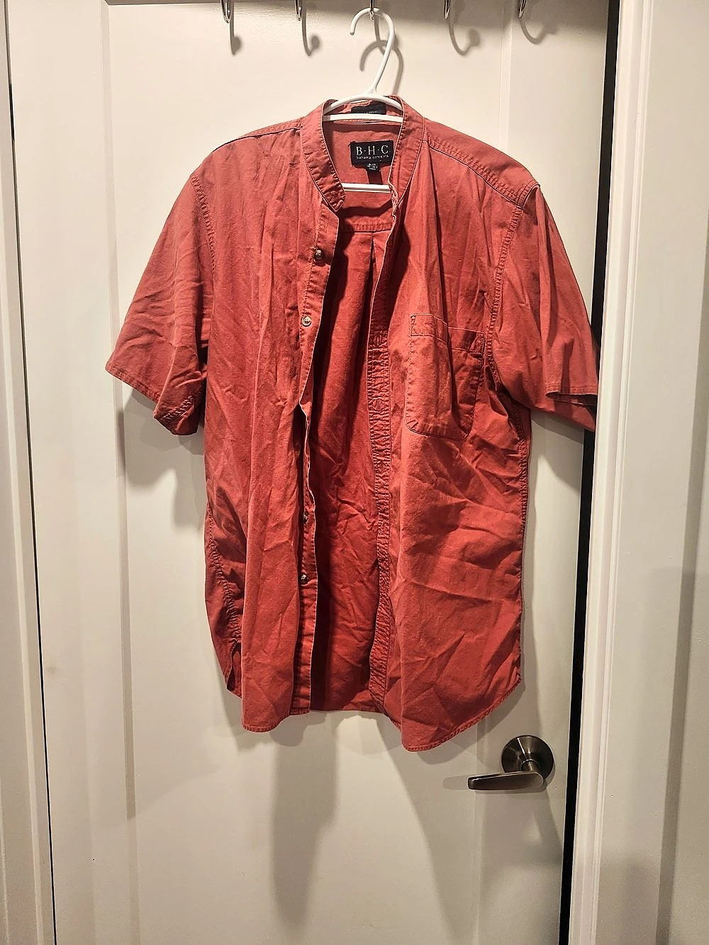 Short Sleeve Casual Shirt in Red Like New